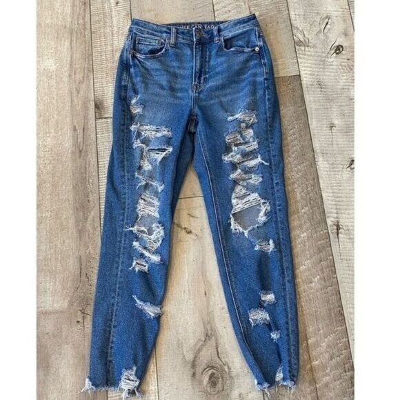 American Eagle Outfitters Denim - American Eagle Distressed Mom Jeans